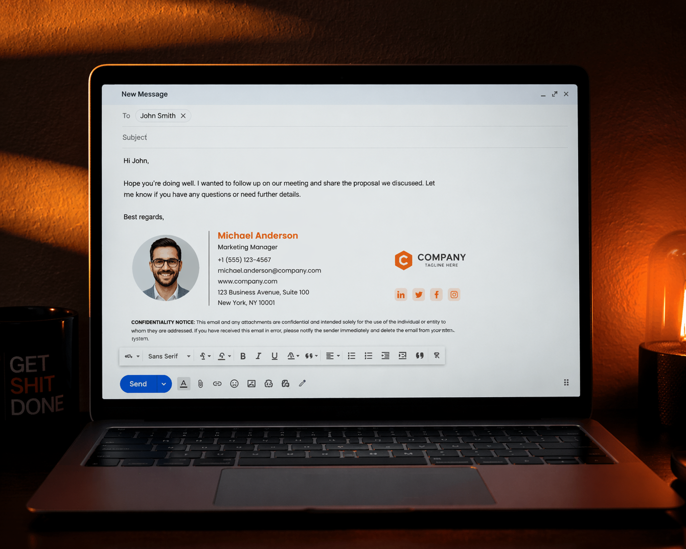 SigChanger Gmail signature automation preview